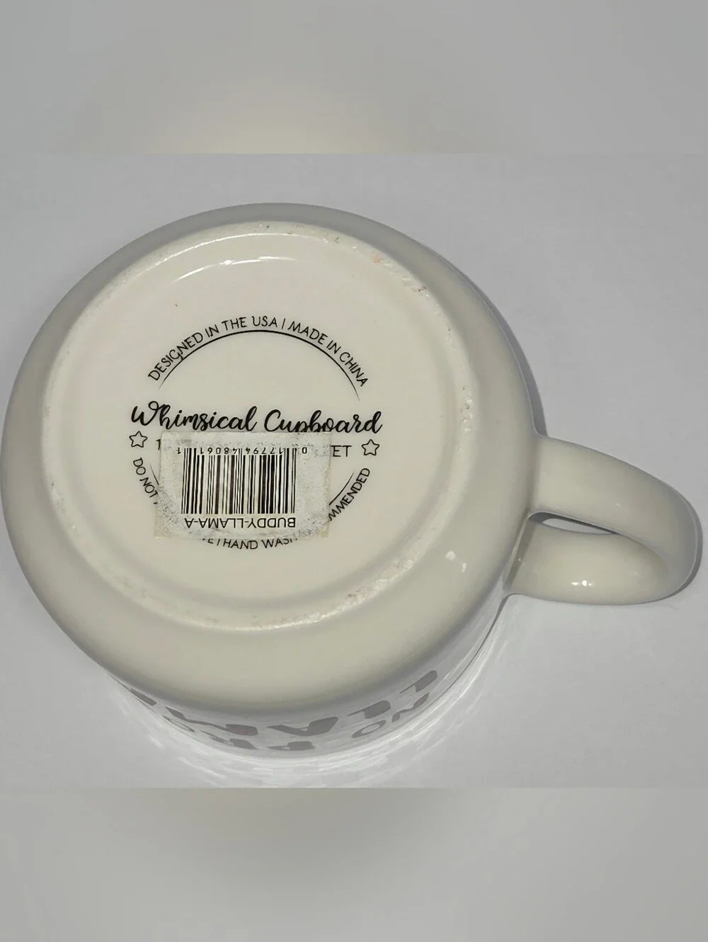 No Prob Llama Purple-Accent Ceramic Coffee Mug NWOT